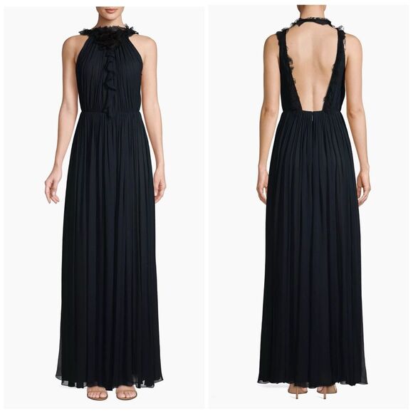 Jason Wu Collection Crinkle Chiffon Silk Halterneck Gown 6 - Picture 1 of 9